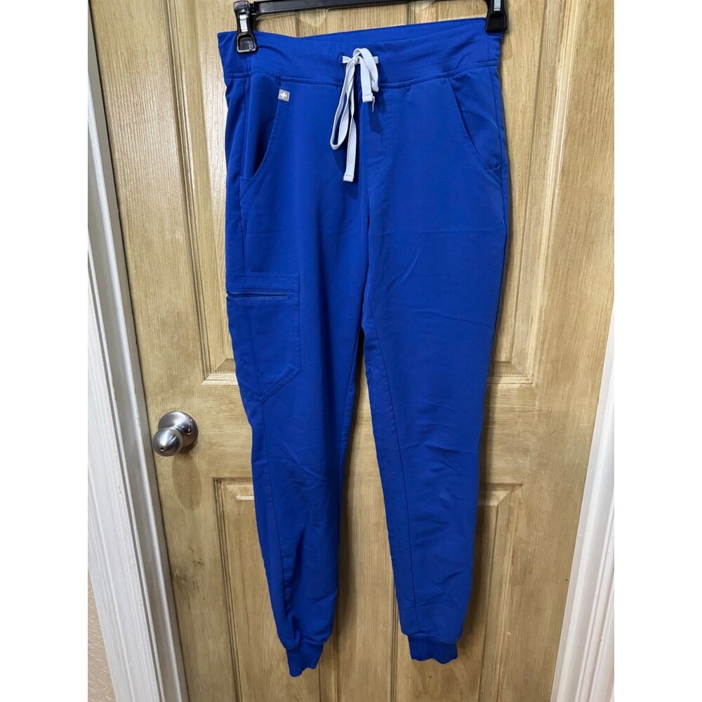 FIGS Technical Collection Womens XS/R Royal Blue Slim Jogger Scrub Pants Cargo